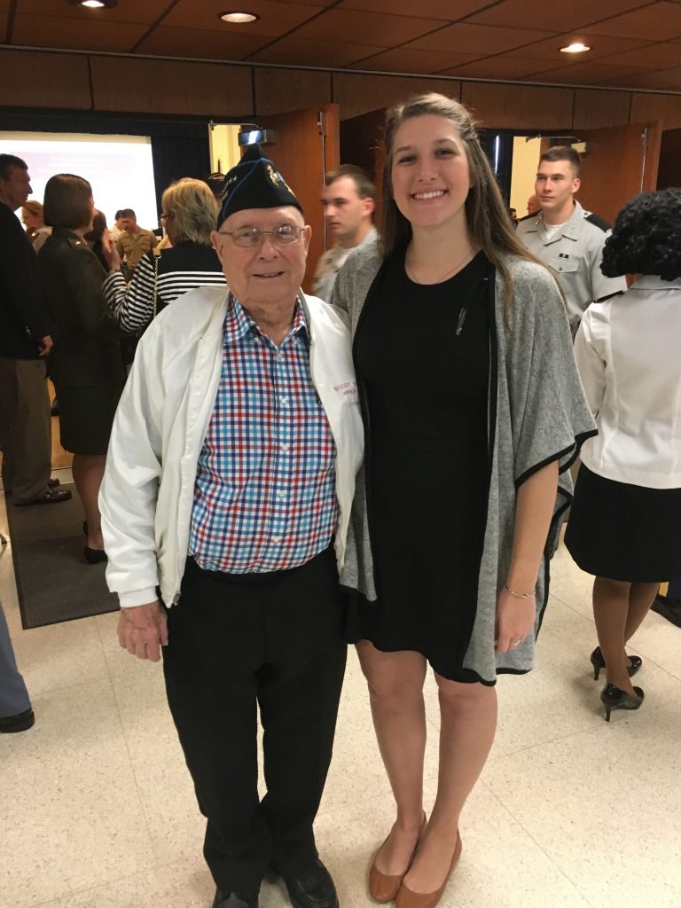 Kellie Geisel with Woody Williams, USMCR, Medal of Honor Recipient