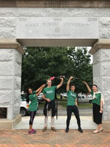 Arch Photo Checkpoint with Umbrellas